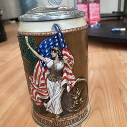 budweiser avon beer mug