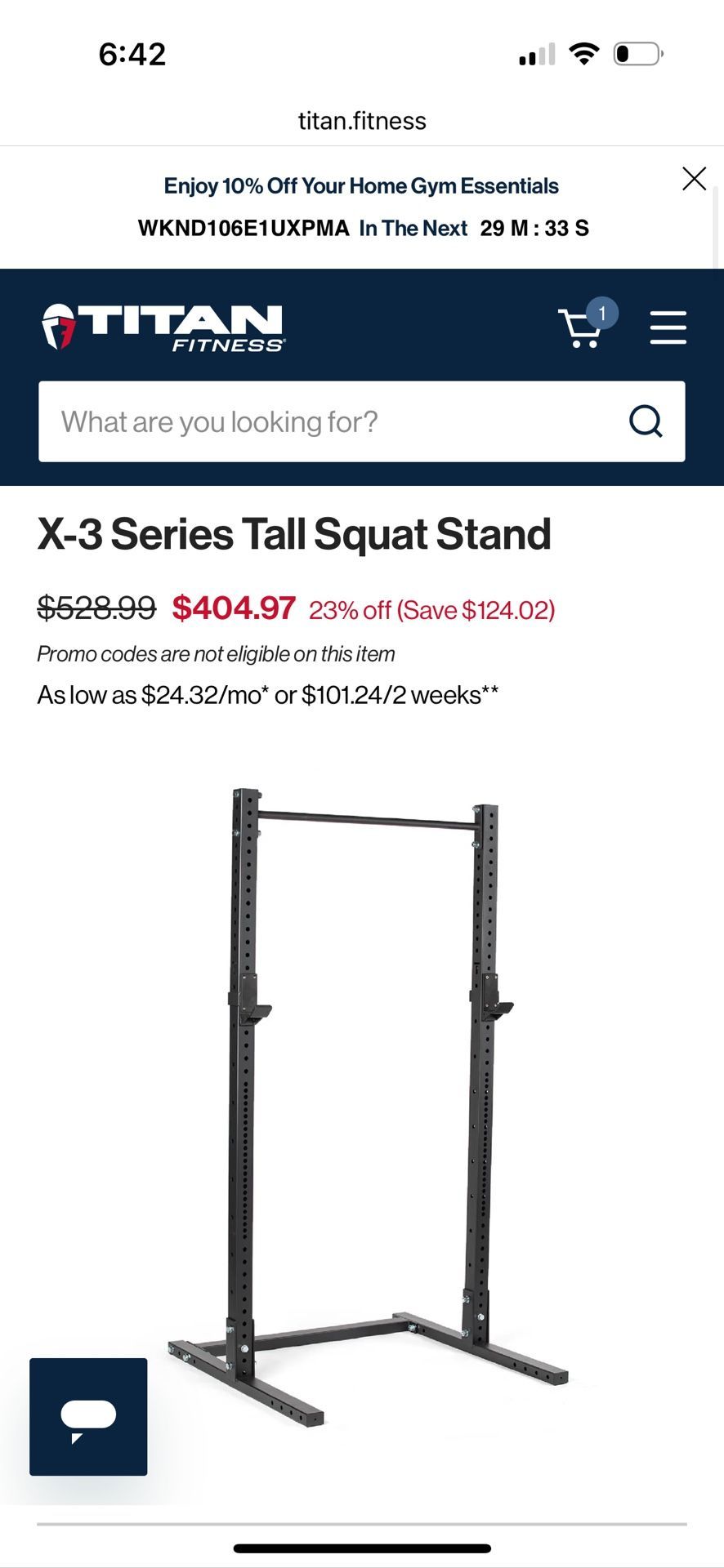 Titan X-3 Squat Stand With Spotter Arms And Plate Holders