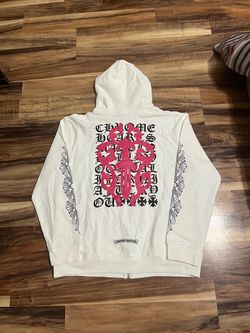 Chrome Hearts White Zip-Up Hoodie