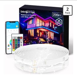 Tiras de luces LED para exteriores impermeables de 200 pies