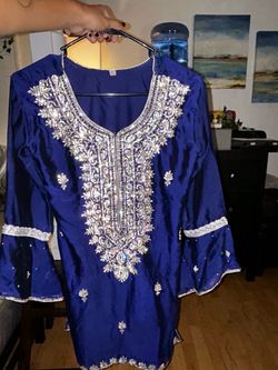 Blue sharara Indian dress