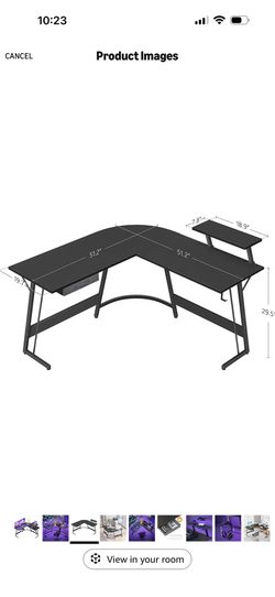 Black Corner office/gaming desk