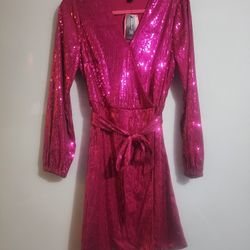 I.N.C. Sz M Pink Sequin Dress BNWT