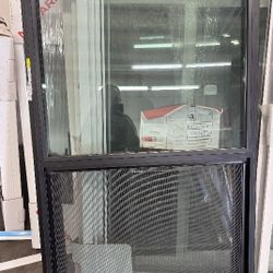 Black Single Hung Window