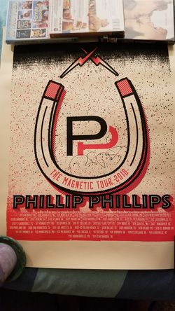 Phillip Phillips autographed tour poster and scarf