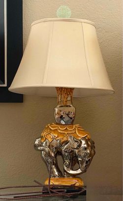 Elephant Lamp - Mercury Style Finish