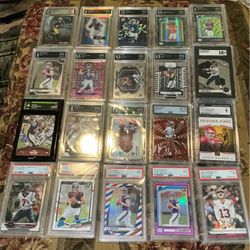 PSA Arena SGC CGC and MPE Graded NFL Football cards with Tom Brady Mahomes Bo nix stroud and more
