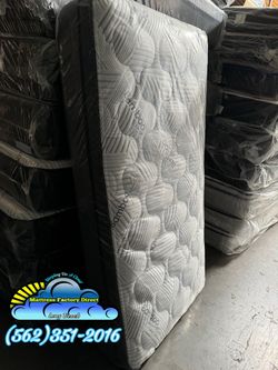 Twin single White double sided mattress and Boxspring bed set Colchon y tambor