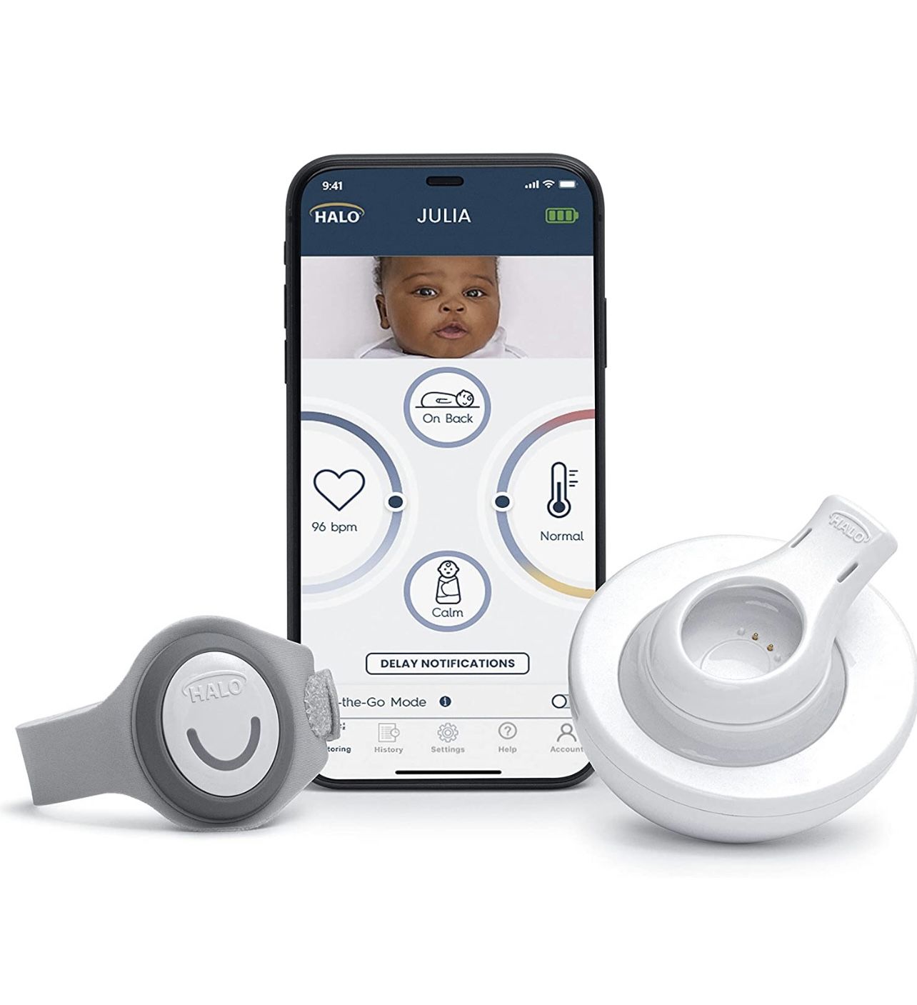 Brand New In The Box- HALO SleepSure - Smart Baby Monitor - Tracks Heart Rate, Rollover, Skin Temper