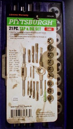 Pittsburgh 21 Pc. Tap & Die Set SAE