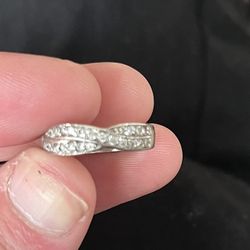 Sterling CZ Band Ring Size 9/9.5