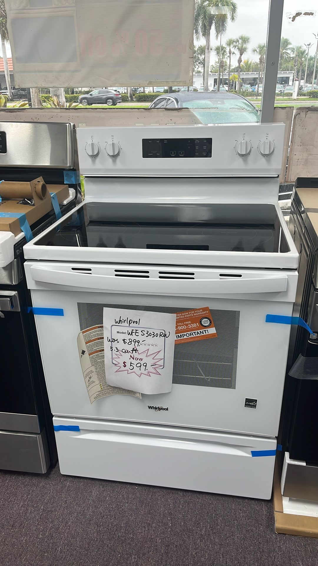 Stove White New 1 Year Warranty 