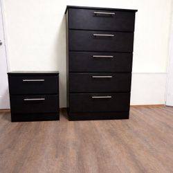 Tall-Dresser anḍ 1 Nightstanḍ ⚜️ Gaveterø y 1 Mesitą ḍe Noçhe 