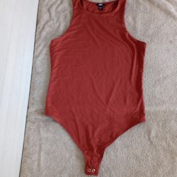 EXPRESS Body Contour Sleeveless High Neck Thong Bodysuit Sz Medium