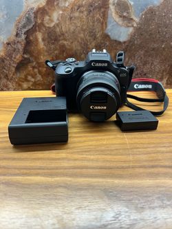 Canon EOS R100 24.1 MP Mirrorless 4K WiFi Camera-18-45 mm /+ Battery & Charger Like New!!,canon,canon R100,canon camera,Mirrorless 4k WiFi camera,