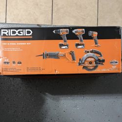 Ridgid cordless 5 tool combo kit Brand New. Comes with everything labeled in the box