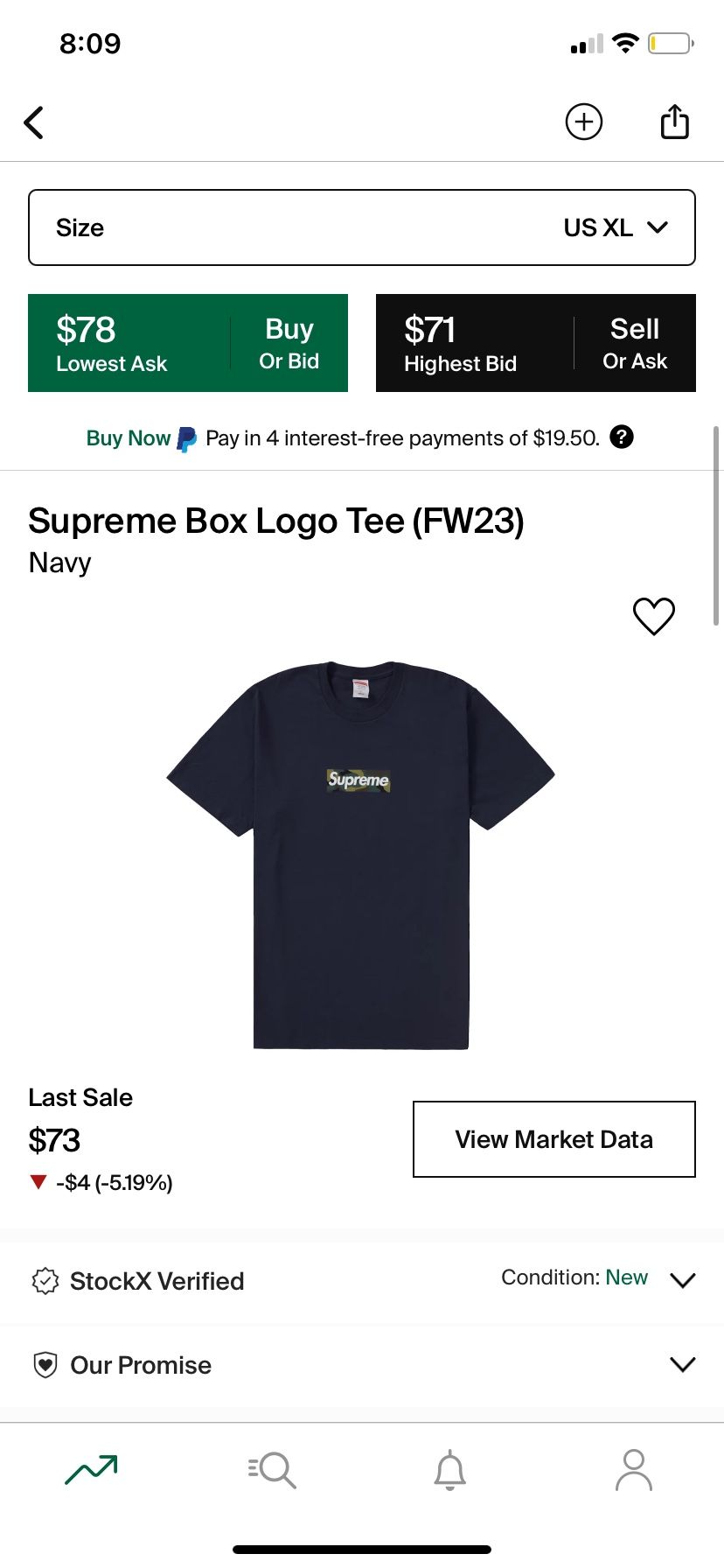 Selling Brand new Supreme Box Logo Tee 