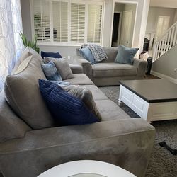 Couch And Oversized Loveseat