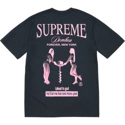 SUPREME “DEVOTION” TEE NAVY SIZE X-LARGE 