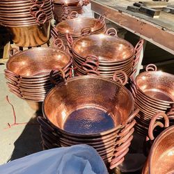 Cazos De Cobre Para Carnitas Tamaños Y Precios En Descripcion 100% Cobre Mexico Michoacan Copper Pots