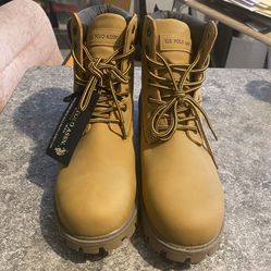 Polo Ass. Boots, Leather Work Boots, Size 10.5