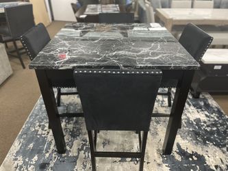 Beautiful Black Marble 5PC Set! Brand New! Payment Plan Available!