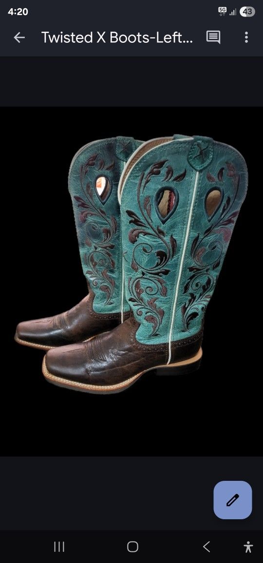 Twisted X Stiched Women's Leather Boots