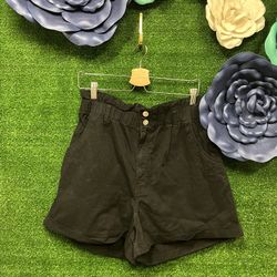 H&M Brand New Black High Waist Shorts Size 14