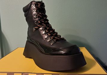 Circus NY by Sam Edelman Mens Gail Combat Boot, Stylish, 9.5 Boots, All Black