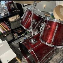 Premier APK Burgundy Color 4 Piece Drums Vintage