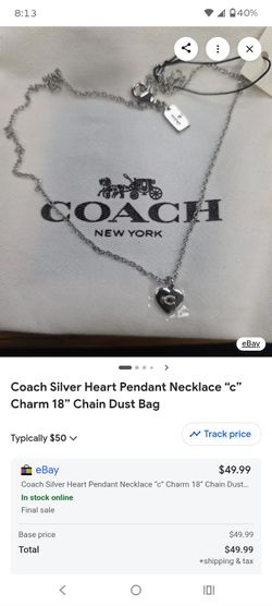Brand new coach c neacklace with tag firm price $50 pick up only 865 Ellsworth avenue right off of East Livingston avenue Columbus Ohio 43206 5 minut