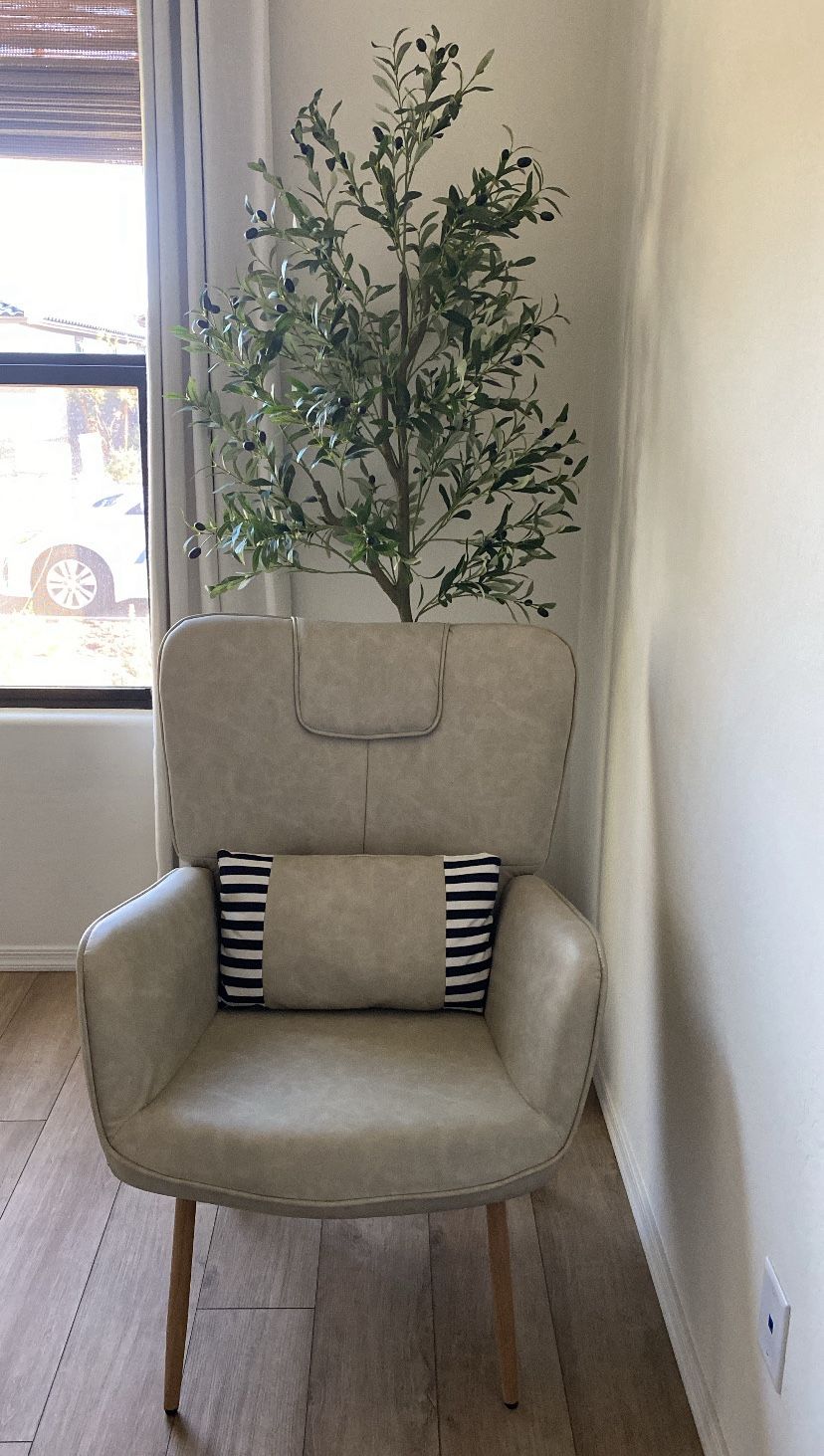 Upholstered Desk Chair, Beige