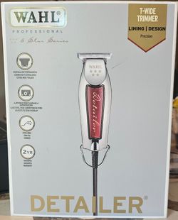 Wahl Professional Detailer Corded Trimmer, Adjustable T-Blade, Model 8081
Rotary Motor, Full-Size Hair Clipper Power in a Palm-Size Tool for Lining & 