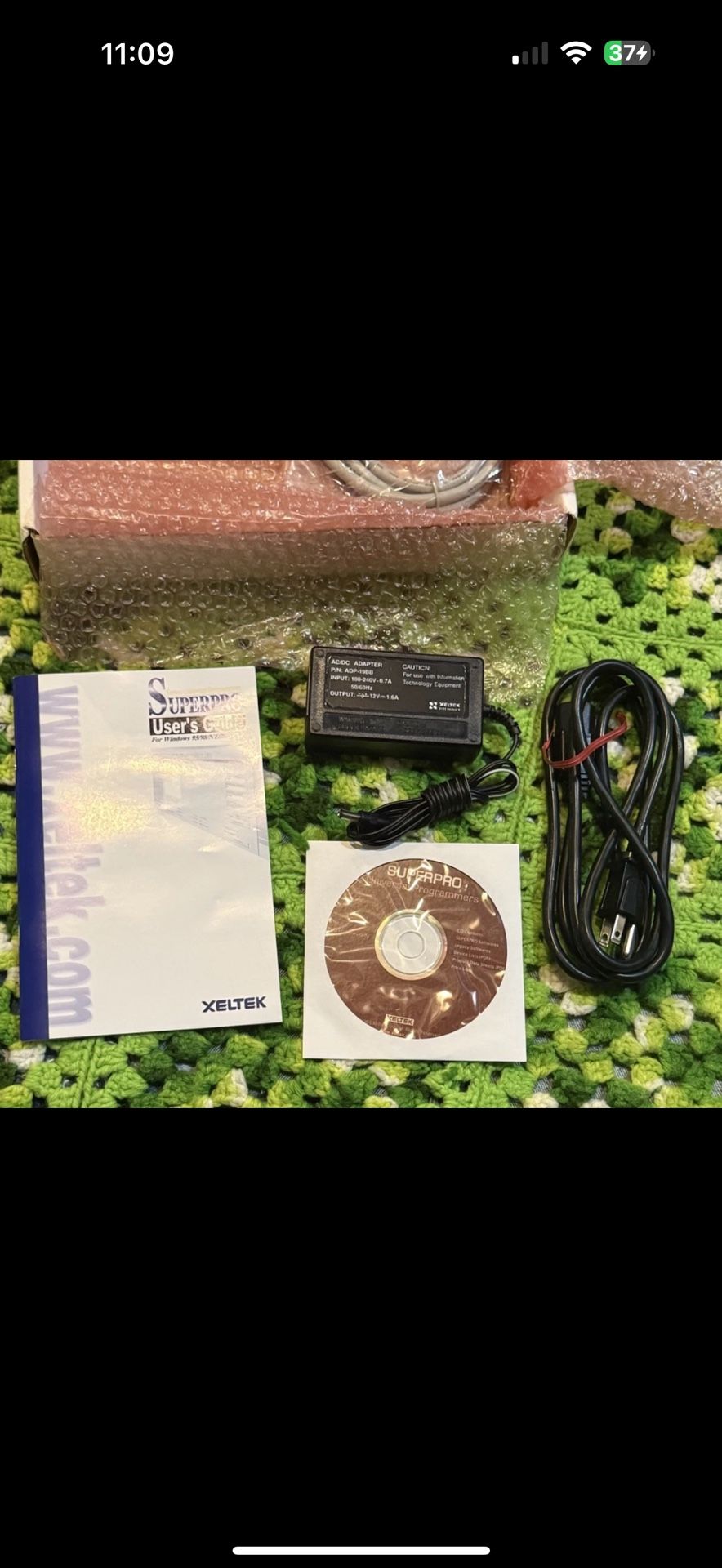 Xeltek Superpro/Z Universal Programmer w/ Adapter Manual Disc As Is Untested