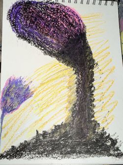 Abstract mixed media artwork