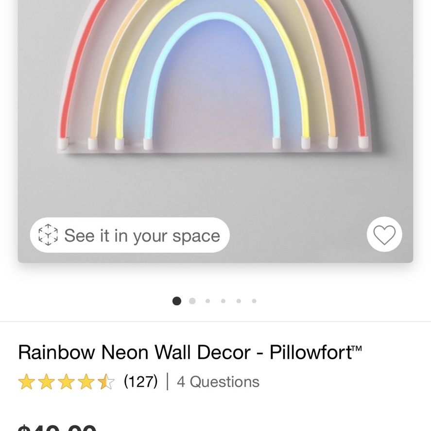 Pillowfort rainbow light new arrivals