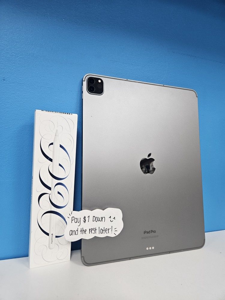 Apple IPad Pro 12.9 4th Generation Tablet - $1 To Take it Home same Day and Pay the Rest later!