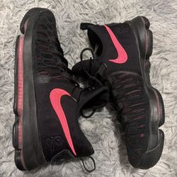 Nike Men's Sz 12 KD 9 Aunt Pearl 2017 Black Hot Punch 881796-060 No Box