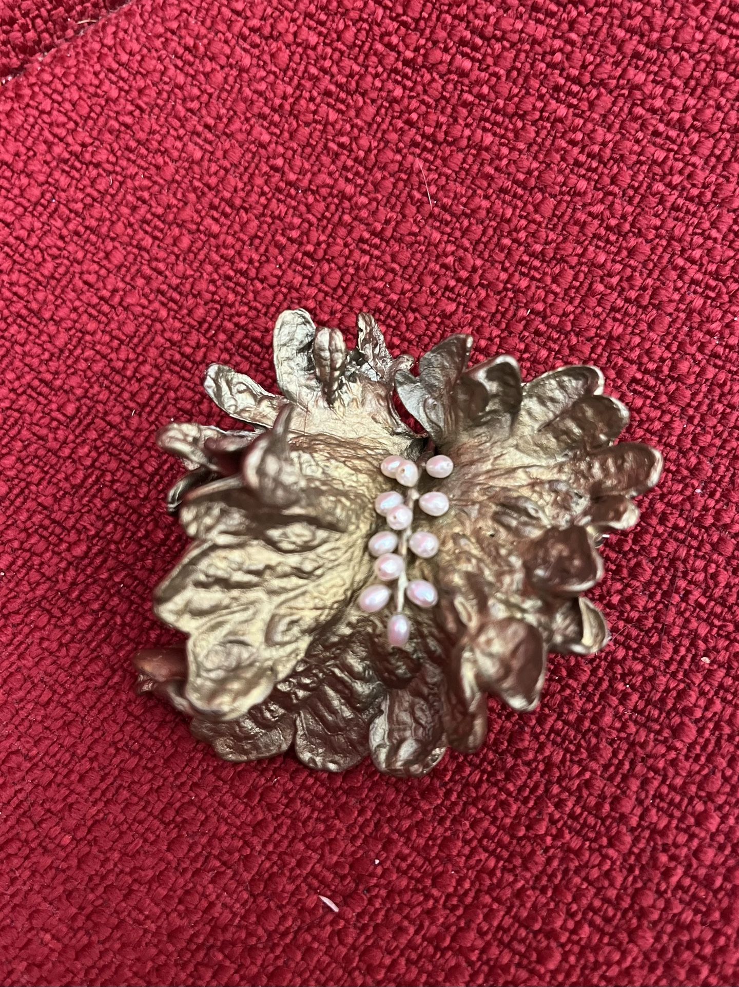 Vintage Michael Michaud Leaf Pin Brooch