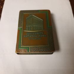 Vintage Comunity National Bank Book ( Safe With Key)