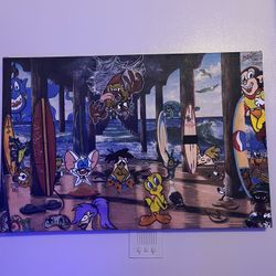 1990s Custom Canvas Painting 