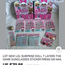Lot LOL L.O.L DOLL STICKERS NAILS SUNGLASSES ‼️ PRICE IS FIRM ‼️