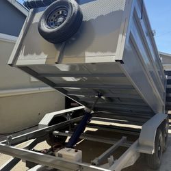 New Hydraulic Dump Trailer with Diamond Walls and accessories