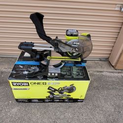 Ryobi  18v 10 In Sliding Miter Saw Like New 