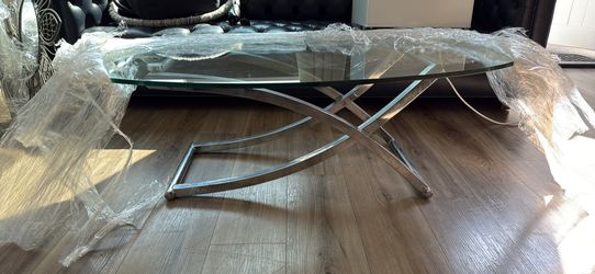 Glass coffee table