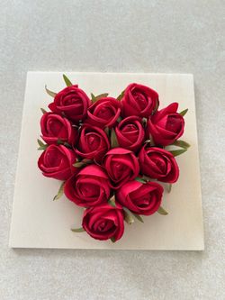 Hand crafted Roses Heart. Home decor. Brand New