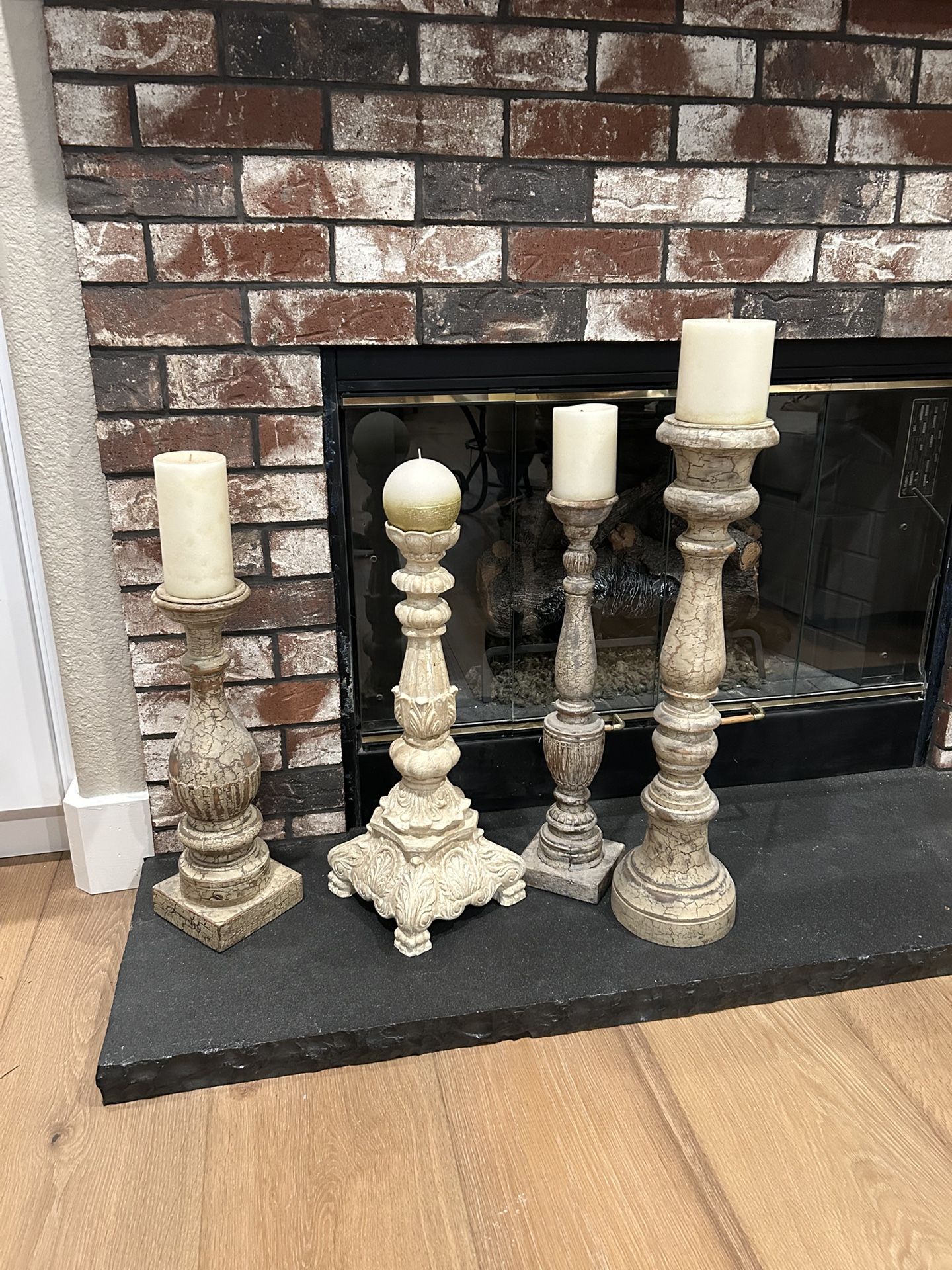 4 Gorgeous Candle Sticks ! GIANT! 