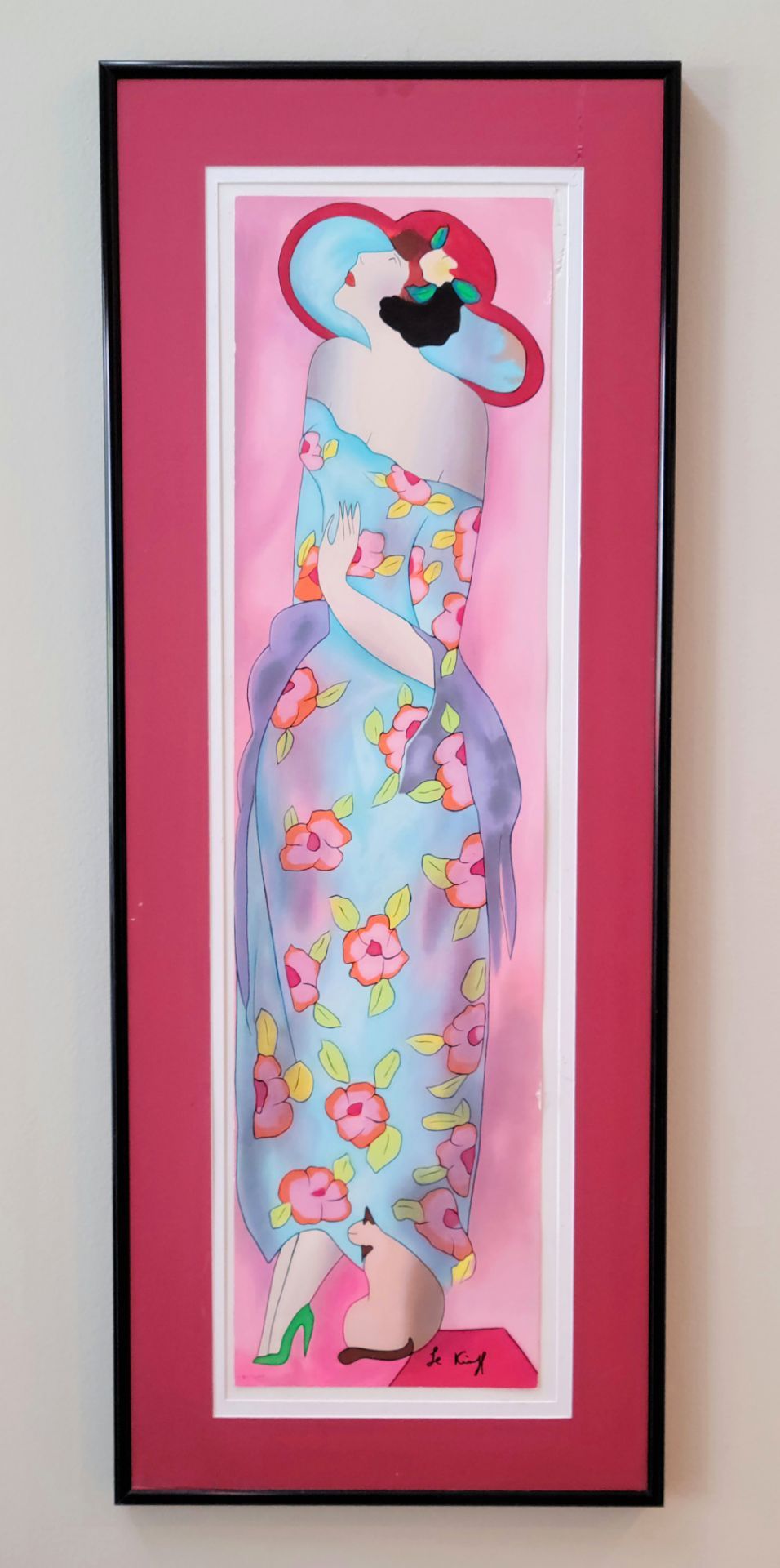 Linda Le Kinff Welcome 239/350 Hand Signed Serigraph with COA & Appraisal 18x46"