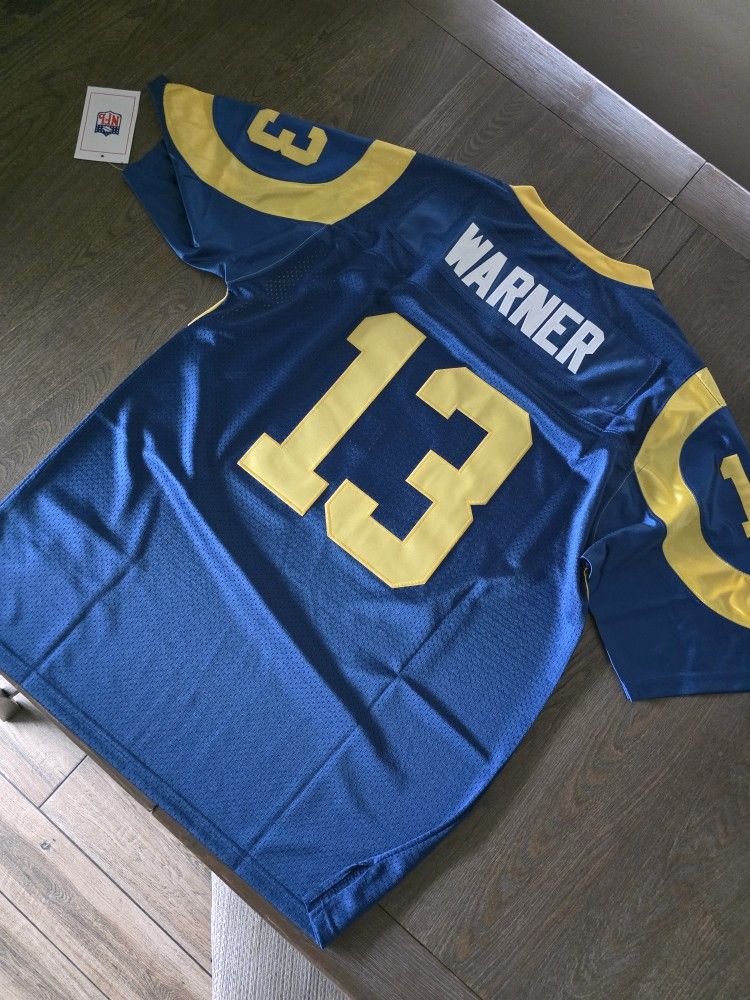 Kurt Warner Los Angeles Rams Jersey #13 – Blue/Yellow (Men’s)