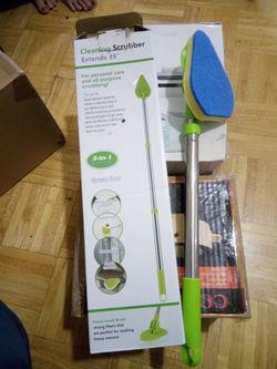 Scrub Cleaning Brush With Long Handle 35"